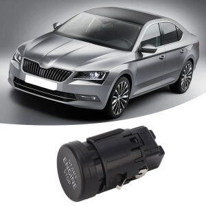 διακόπτης start stop Skoda μαύρο ασημί κόκκινος φωτισμός